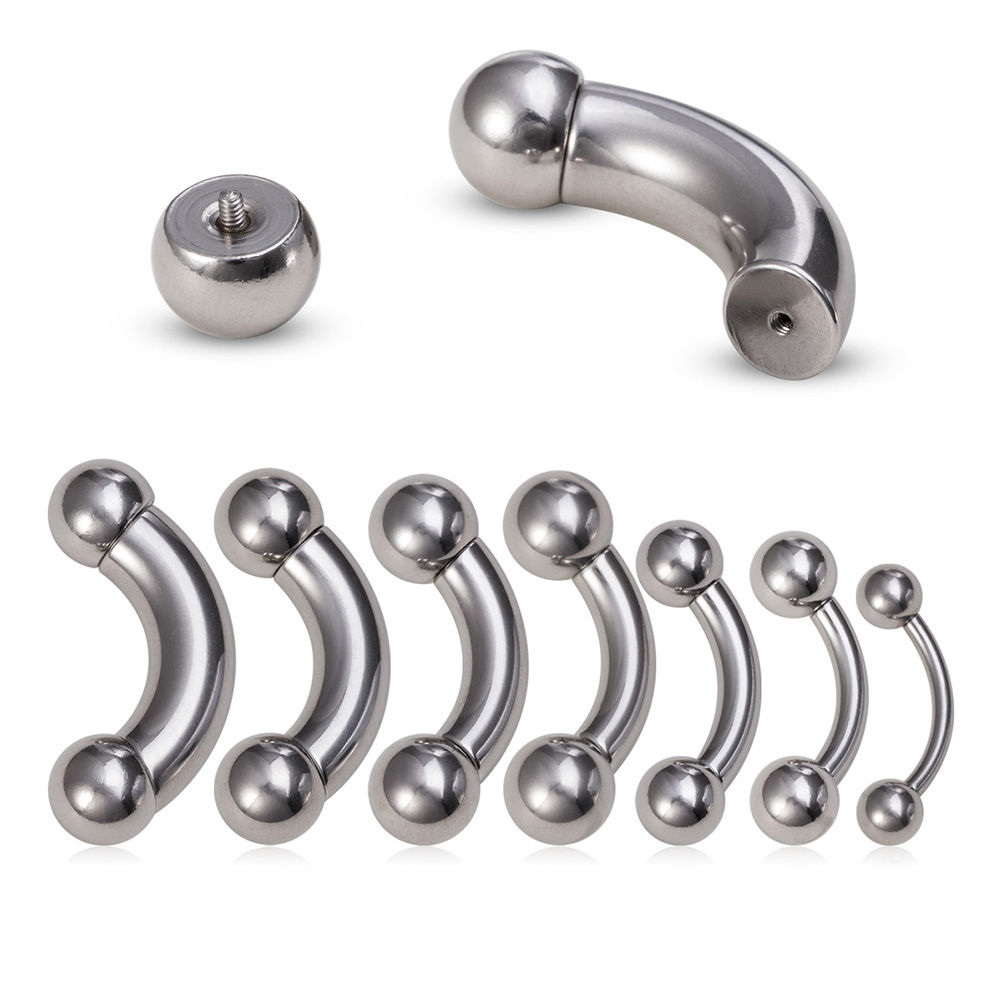 1Pc ขนาดใหญ่ผ่าตัดคิ้วเหล็กผ่า - Eyebrow Curved Barbell บทวิจารณ์และราคา