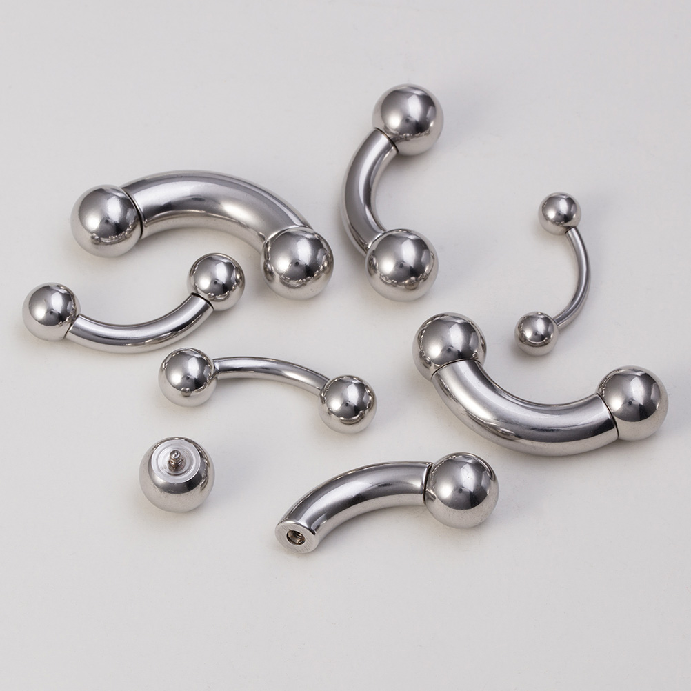 1Pc ขนาดใหญ่ผ่าตัดคิ้วเหล็กผ่า - Eyebrow Curved Barbell บทวิจารณ์และราคา