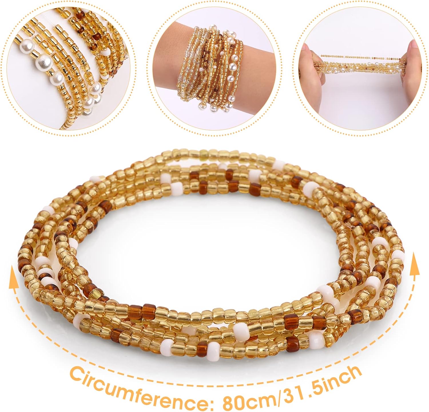 ลูกปัดคาดเอวสำหรับผู้หญิง ลูกป - Body Jewelry By The Chain Gang บทวิจารณ์และราคา