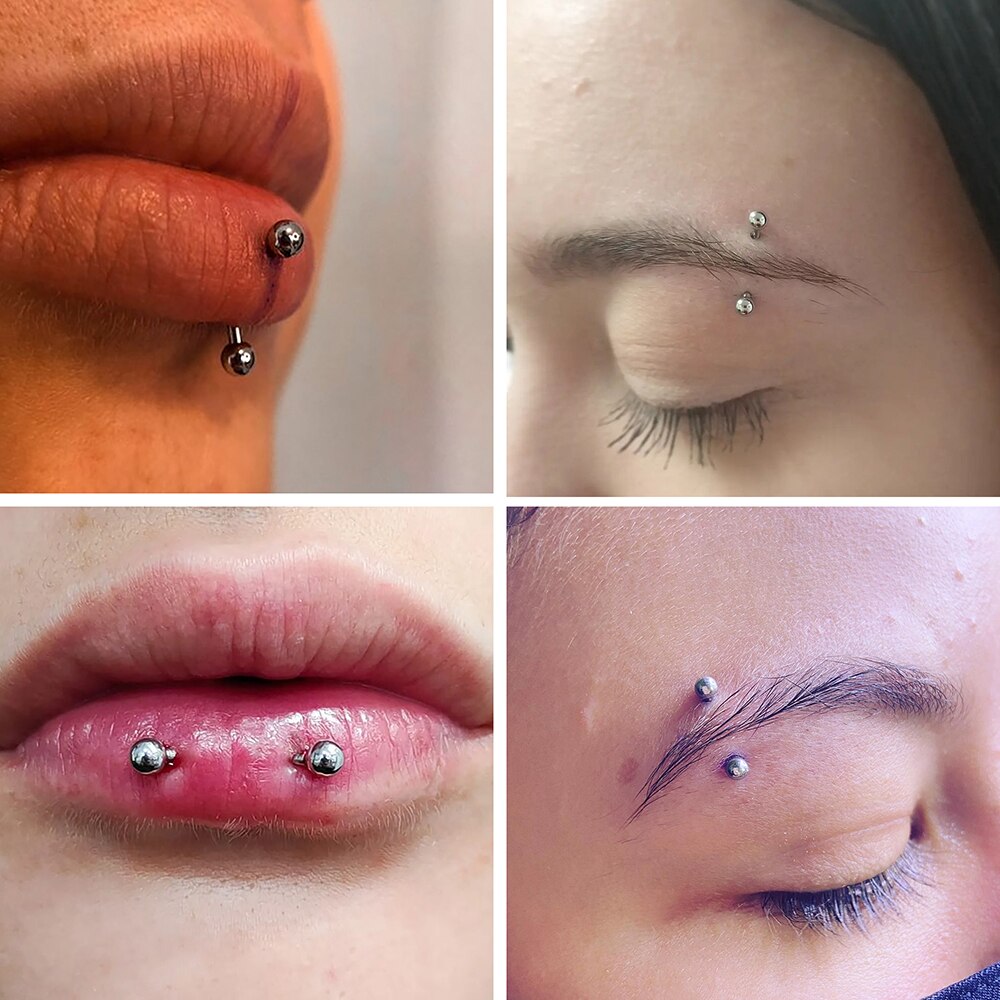 1 PC ไทเทเนียมเจาะโค้ง Barbell - Eyebrow Curved Barbell บทวิจารณ์และราคา