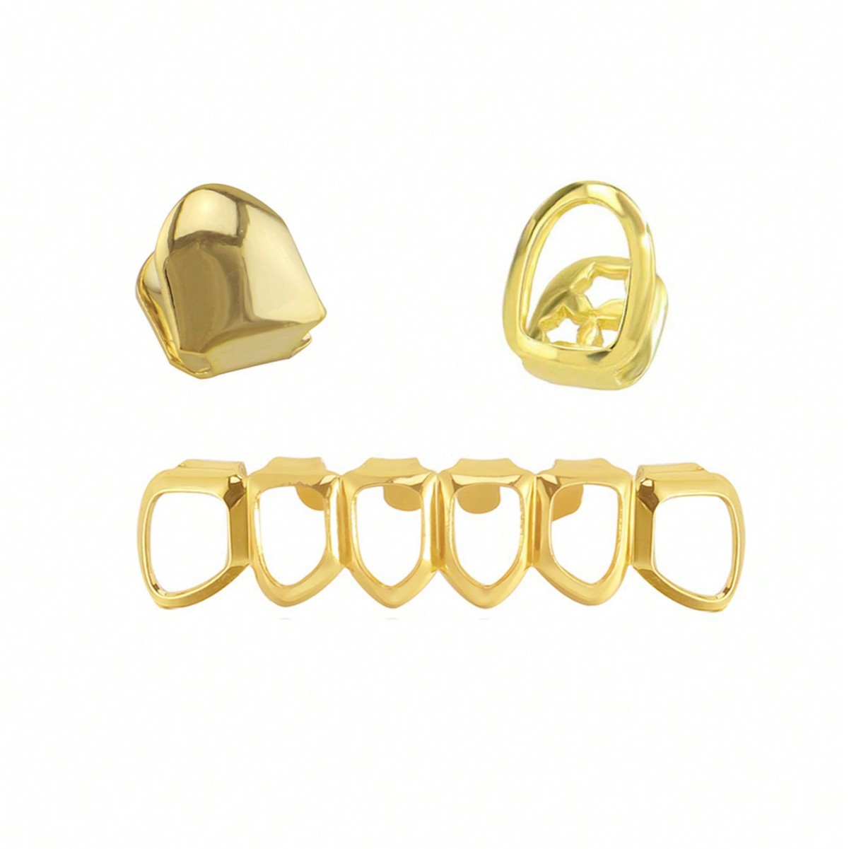 ฟันปลอมฮิปฮอปแบบแบน 6 รู ลดราค - Body Jewelry Hot บทวิจารณ์และราคา
