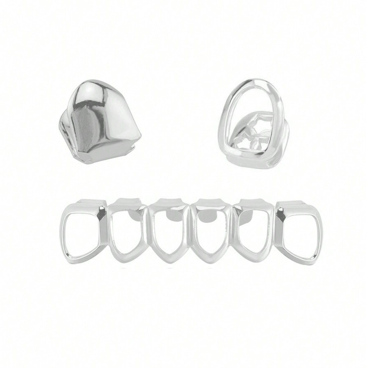 ฟันปลอมฮิปฮอปแบบแบน 6 รู ลดราค - Body Jewelry Hot บทวิจารณ์และราคา