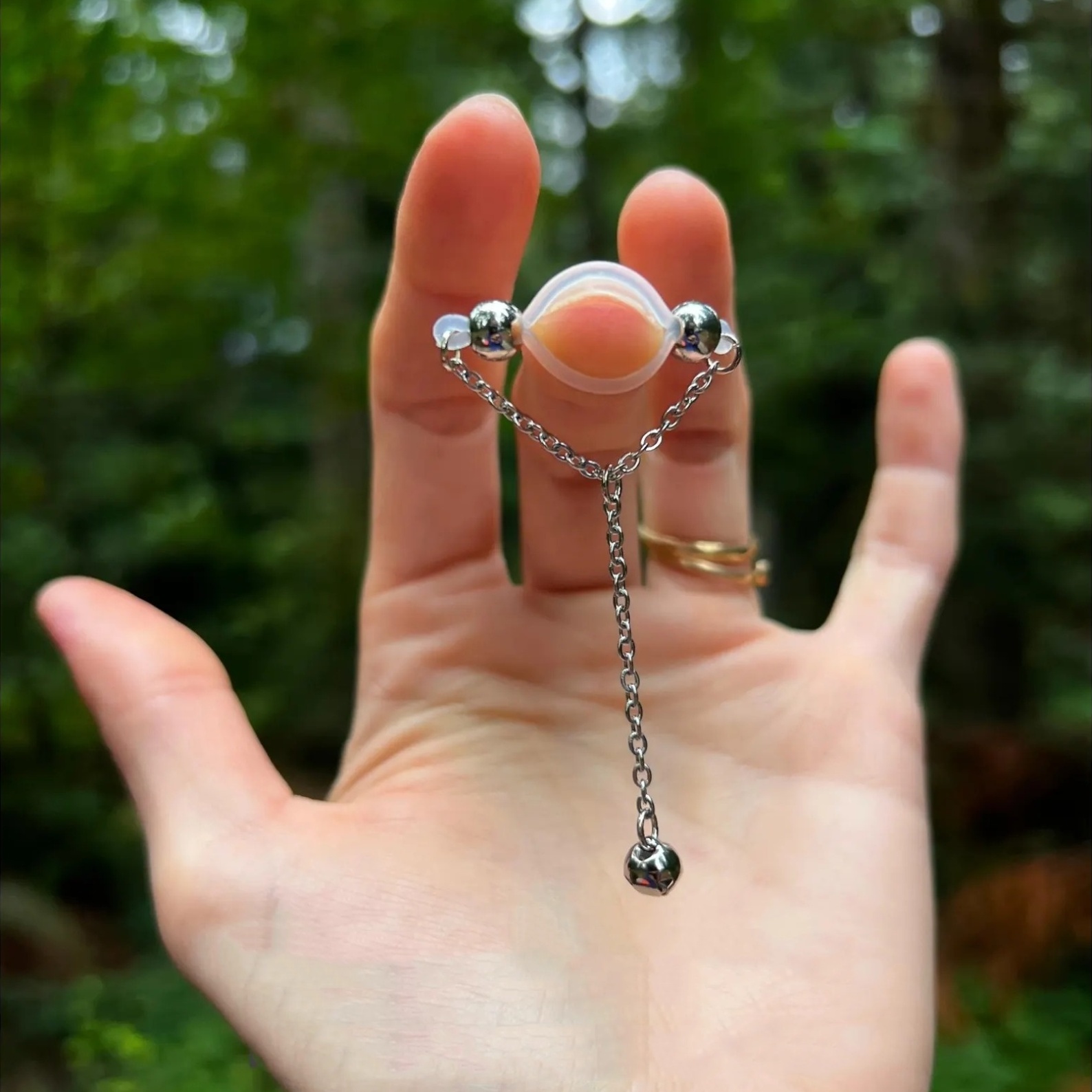 แหวนจุกนมปลอมแบบปรับได้ 1 คู่  - Body Jewelry Nipple Rings บทวิจารณ์และราคา