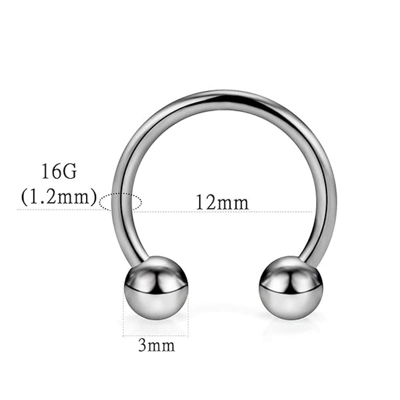 1/5Pcs ไทเทเนียม Horseshoe Sep - Body Jewelry Nipple Rings บทวิจารณ์และราคา