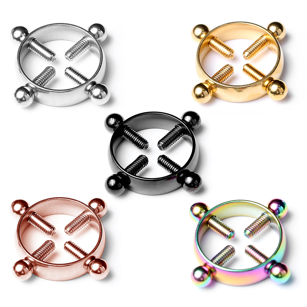 1 คู่สแตนเลสสตีลจุกนม Clamps-ไ - Body Jewelry Nipple Rings บทวิจารณ์และราคา