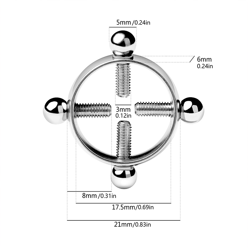 1 คู่สแตนเลสสตีลจุกนม Clamps-ไ - Body Jewelry Nipple Rings บทวิจารณ์และราคา