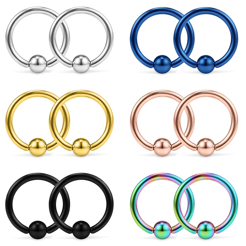 สองชิ้นสวมเกือกม้าหัวเข็มขัดลู - Body Jewelry Nipple Rings บทวิจารณ์และราคา