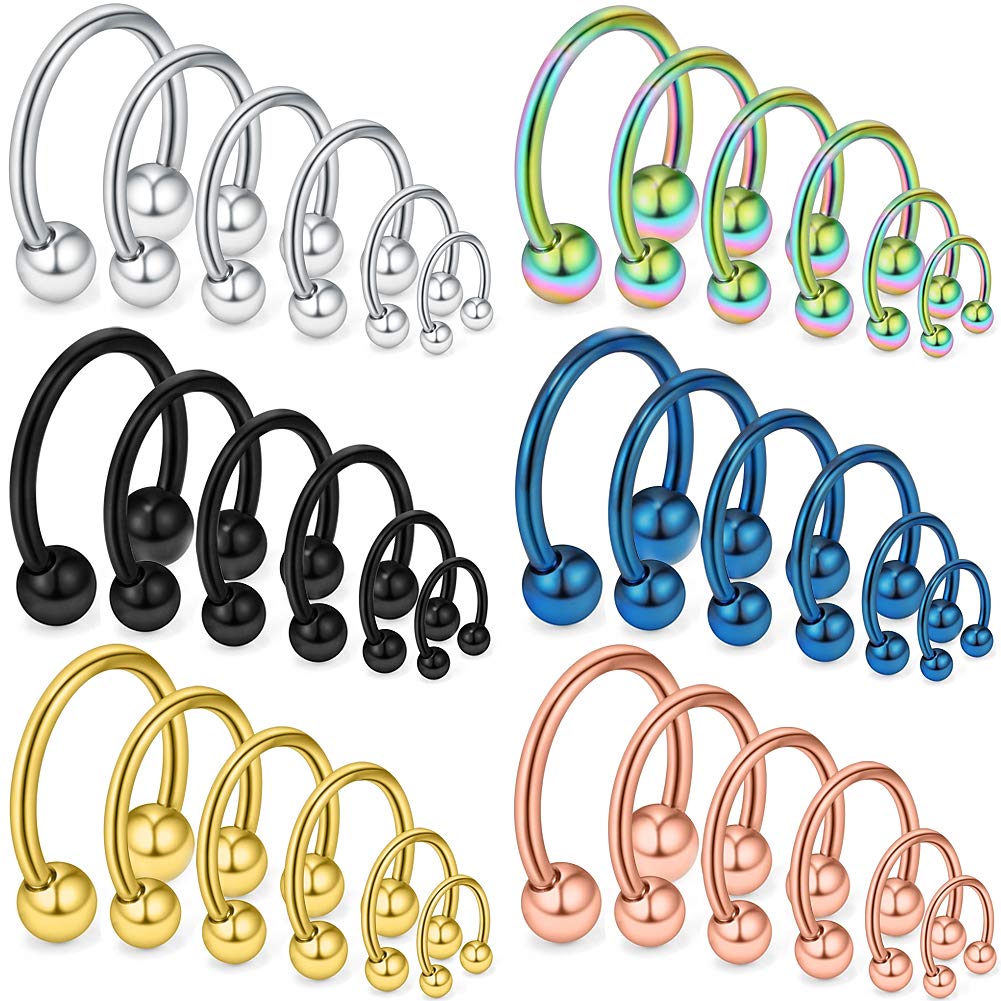 สองชิ้นสวมเกือกม้าหัวเข็มขัดลู - Body Jewelry Nipple Rings บทวิจารณ์และราคา