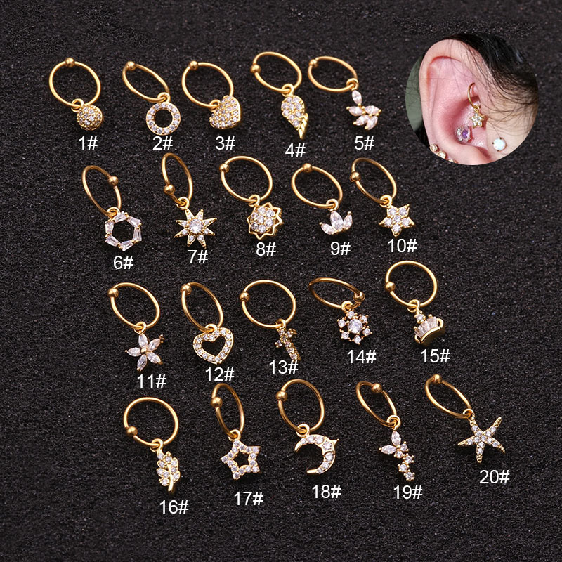 1Pc UniversalแหวนHoop EarringT - Body Jewelry Universe บทวิจารณ์และราคา
