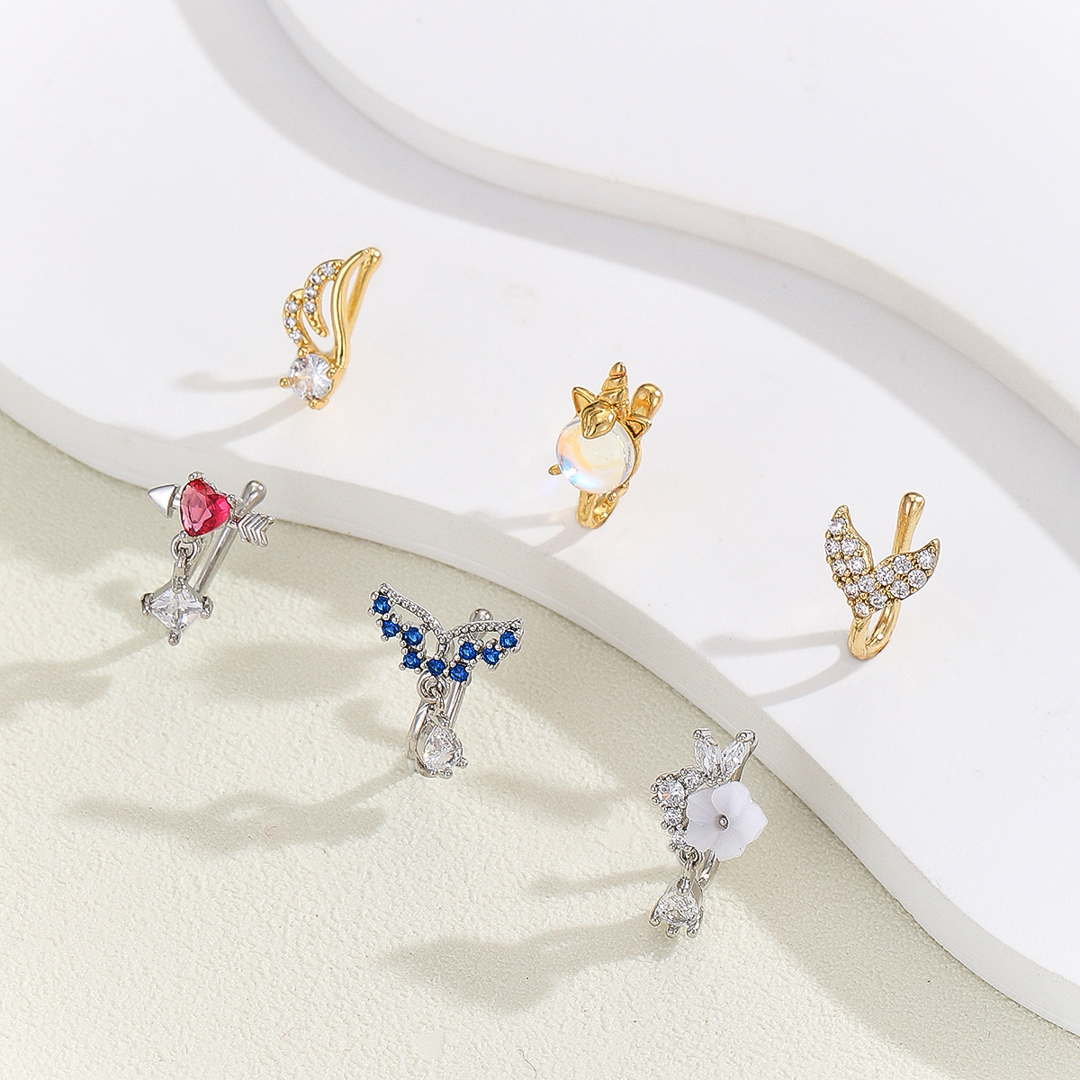 เครื่องประดับเจาะจมูกปลอมทองแด - Body Jewelry Nose Ring บทวิจารณ์และราคา