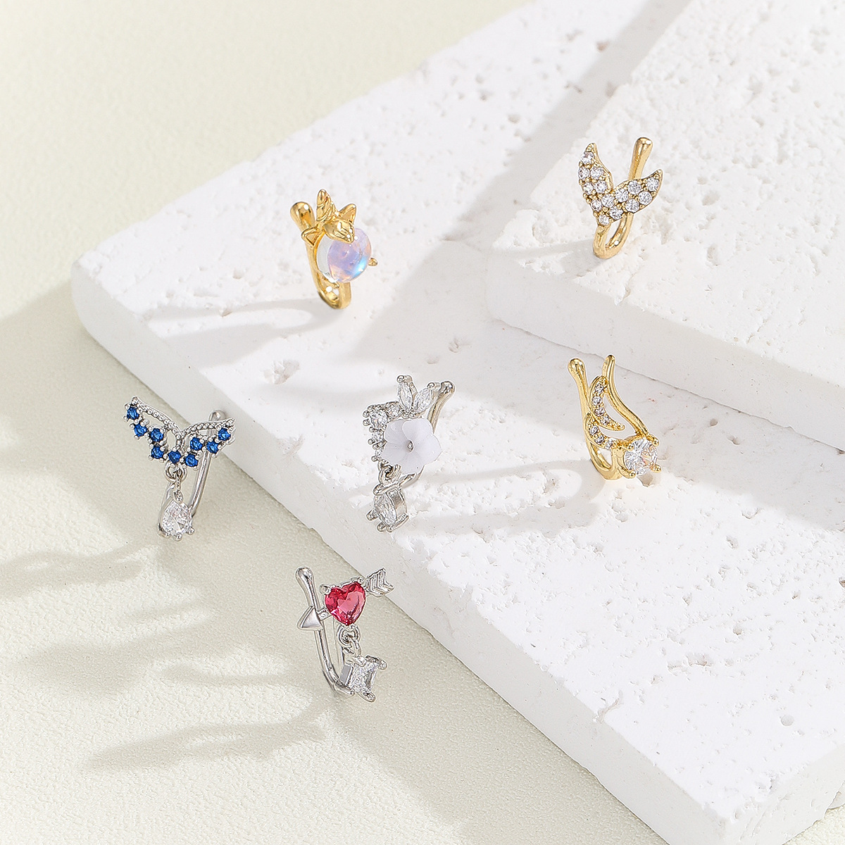 เครื่องประดับเจาะจมูกปลอมทองแด - Body Jewelry Nose Ring บทวิจารณ์และราคา