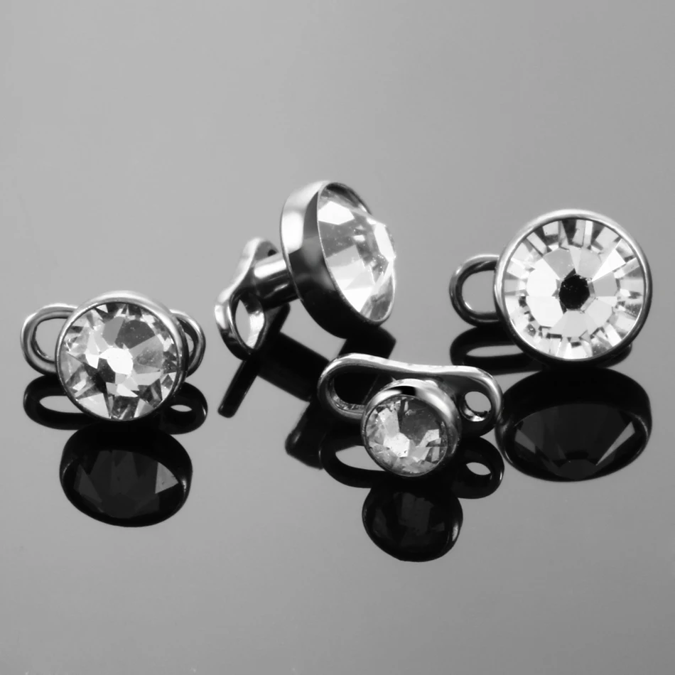 ชุดเครื่องเจาะผิวหนังไทเทเนียม - Body Jewelry Dermal บทวิจารณ์และราคา