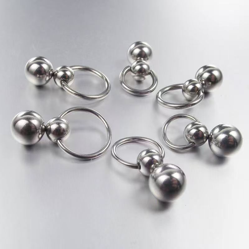1 ชิ้นสแตนเลสสตีล Double Ball  - Nipple Bar Curved บทวิจารณ์และราคา