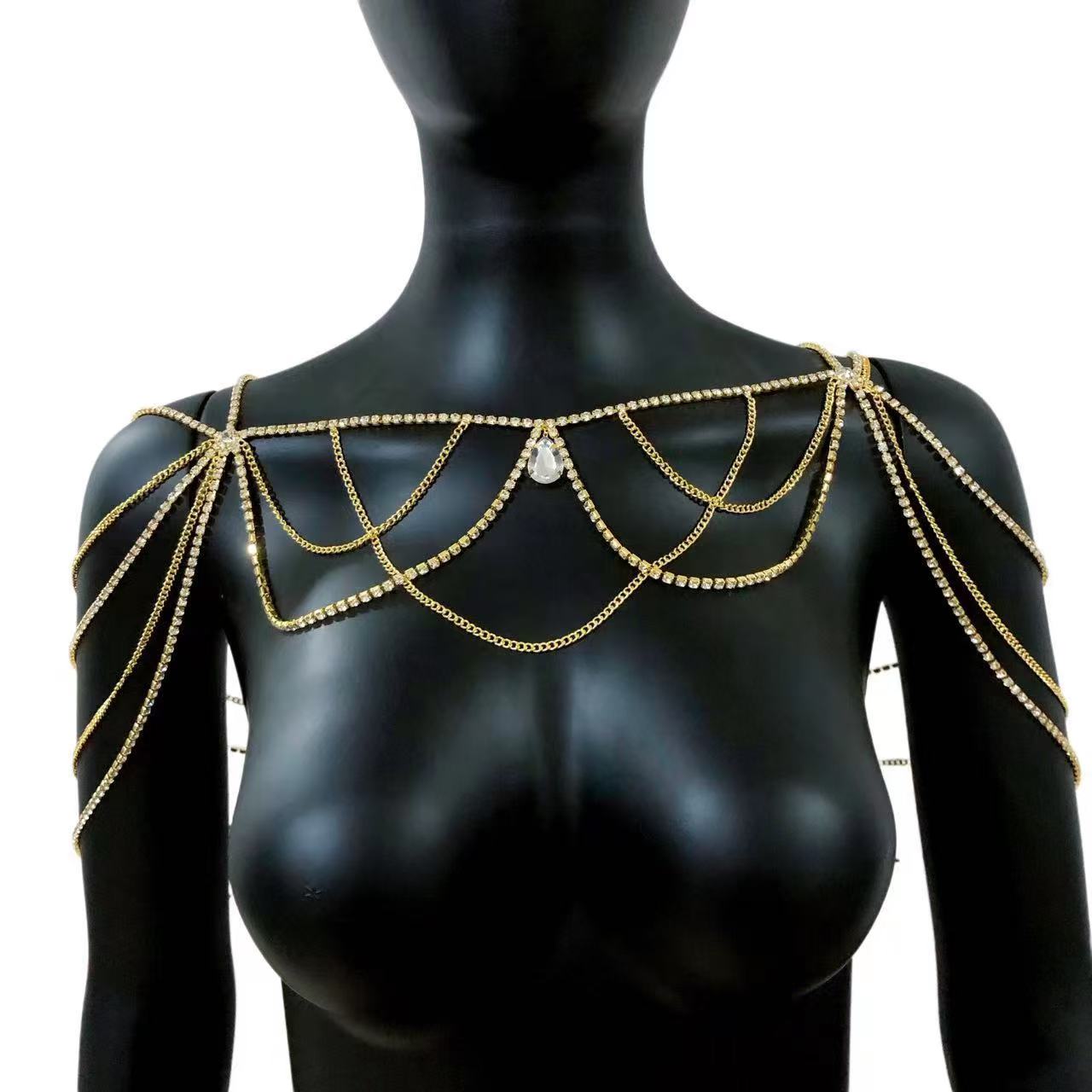 สร้อยคล้องไหล่หลายชั้นประดับเพ - Body Jewelry Hot บทวิจารณ์และราคา