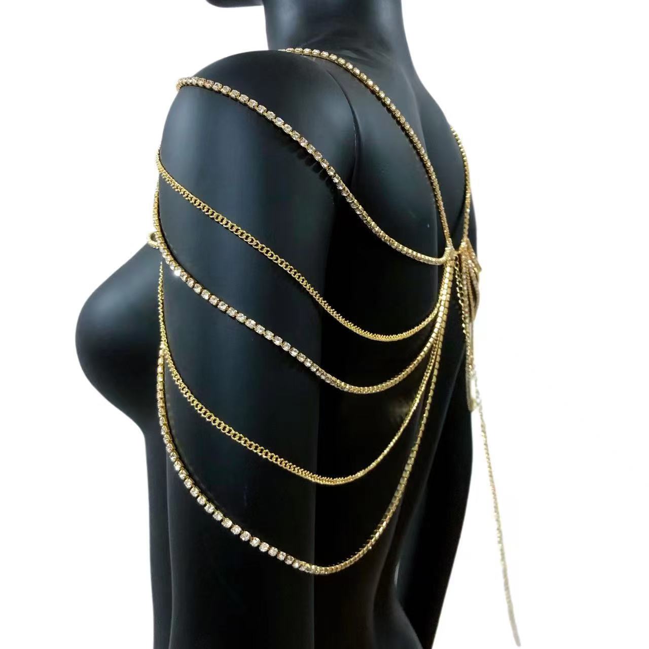 สร้อยคล้องไหล่หลายชั้นประดับเพ - Body Jewelry Hot บทวิจารณ์และราคา