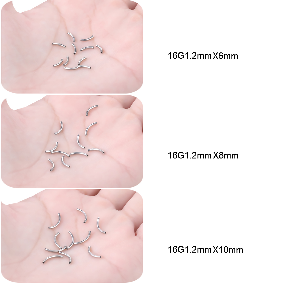 10 ชิ้น/เซ็ต G23 ไทเทเนียมเกลี - Eyebrow Curved Barbell บทวิจารณ์และราคา