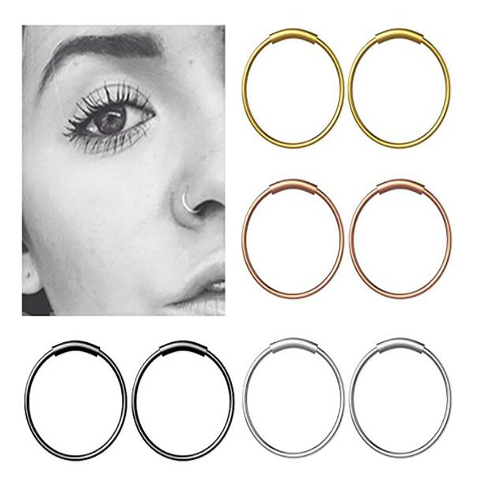 3 ชิ้น/ล็อต แหวนเหล็กผ่าตัด 31 - Body Jewelry Nose Ring บทวิจารณ์และราคา